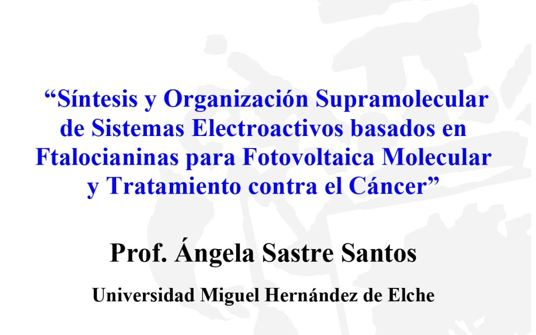 La profesora Ángela Sastre impartirá una charla este jueves en el IU CINQUIMA